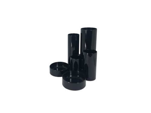 ValueX Deflecto Tube Tidy 6 Compartments Black - CP018YTBLK  12157DF