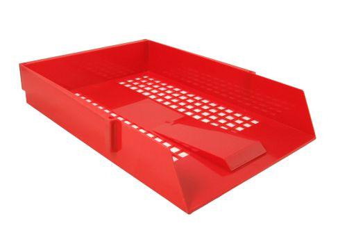 Red A4 Contract Letter Tray (Plastic Construction and Mesh Design) WX10055A