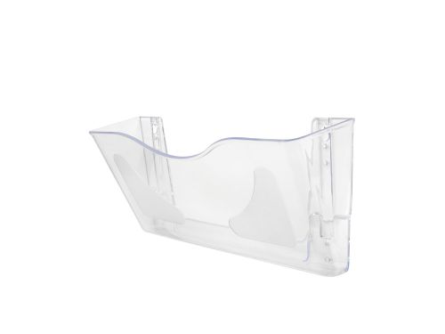 RN07433 Deflecto Crystal Landscape Literature Holder A4 CPO74YTCRY