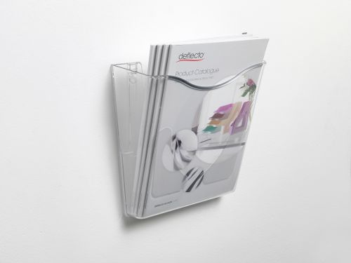 Deflecto Literature Wall Pocket A4 Portrait Clear - CP078YTCRY