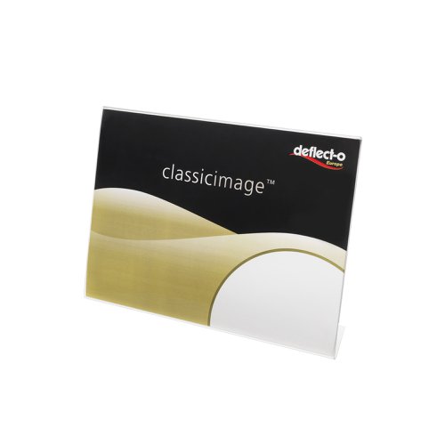 Deflecto A3 Landscape Slanted Literature Dsiplay Sign Holder Crystal Clear - 47611 Sign Holders 26263DF