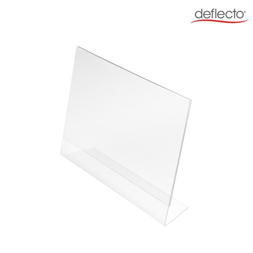Deflecto A3 Landscape Slanted Literature Display Sign Holder Crystal Clear - 47611  26263DF