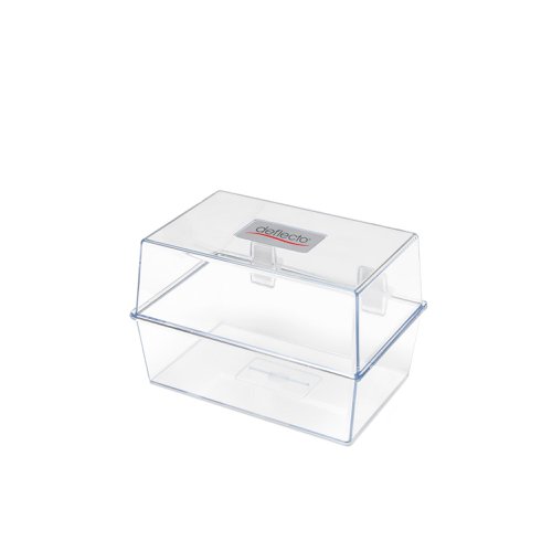 ValueX Essentials Card Index Box 6 x 4 Inches (152 x 102mm) Crystal Clear - CP011YTCRY