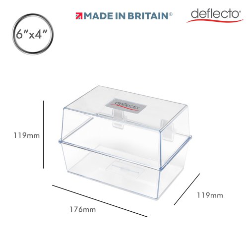 26438DF | Traditional style box to keep your paper records neat and tidy. Ideal for any work or study station. Can be used with standard index and record cards.