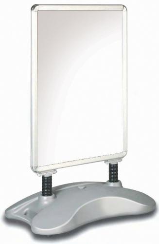 Deflecto A1 Water Based Free Standing Pavement Display Stand with Snap Frame - Silver Effect Finish - PPA100S Deflecto Europe