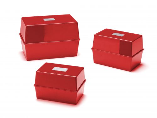 ValueX Essentials Card Index Box 6 x 4 Inches (152 x 102mm) Red - CP011YTRED