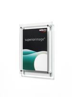 Sign or Menu Display Holder Wall Mounted Bevelled Edge Acrylic 216x279mm