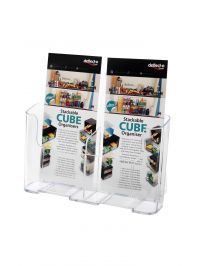 Deflecto Low Literature Holder 2 Compartment DL Portrait 74501