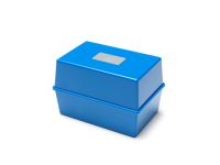 ValueX Deflecto Card Index Box 5x3 inches / 127x76mm Blue - CP010YTBLU