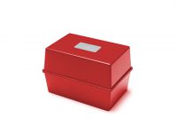 ValueX Deflecto Card Index Box 5x3 inches / 127x76mm Red - CP010YTRED