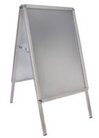 Deflecto A1 Aluminium A-Frame Pavement Display Board with Snap Frame - Silver - PPA110S