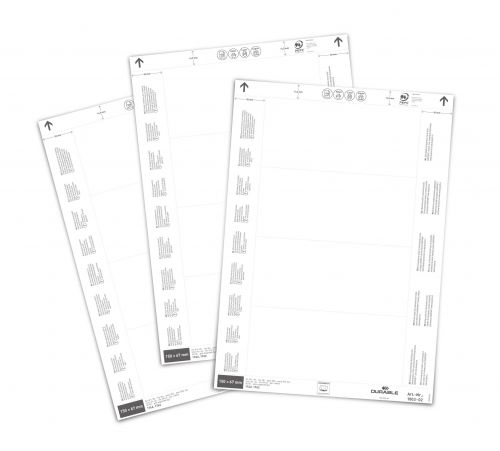 Durable Insert Sheets for Ticket Holder 150 x 67mm - Pack of 80 Inserts