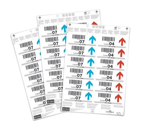 Durable Printable Insert Sheets for Ticket Holders - 240 Labels - 100 x 38 mm  102202