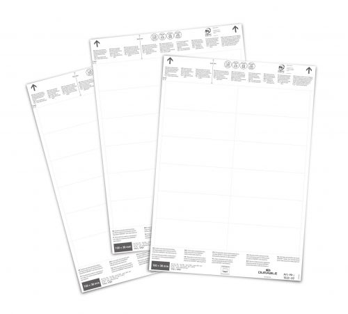 Durable Insert Sheets for Ticket Holder 100 x 38mm - Pack of 240 Inserts