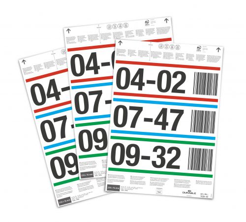 Insert Sheets for Ticket Holders for quick and easy professional labelling in minutes. Creating small labels for labelling areas such as warehouses, offices, etc. shouldn't be time consuming. This is why we have created a range of printable, micro-perforated insert labels which are quick and easy to use. The labels come on a micro-perforated A4 sheet making them suitable for laser and ink jet printers or copiers. Labels can be designed in a matter of minutes using our free to use DURAPRINT® software.