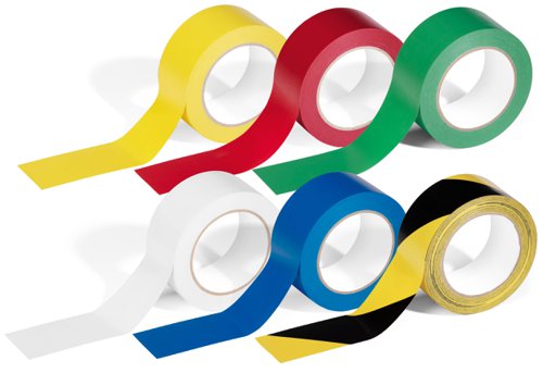 Durable DURALINE Strong Removable PVC Floor Marking Tape 50mm x 33m White  104402