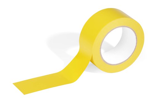 Durable DURALINE Strong Removable PVC Floor Marking Tape 50mm x 33m Yellow