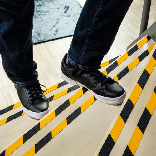 Durable DURALINE‚® GRIP Floor Marking Tape 25mm Yellow/Black Floor Signs, Paint & Tape SE1726