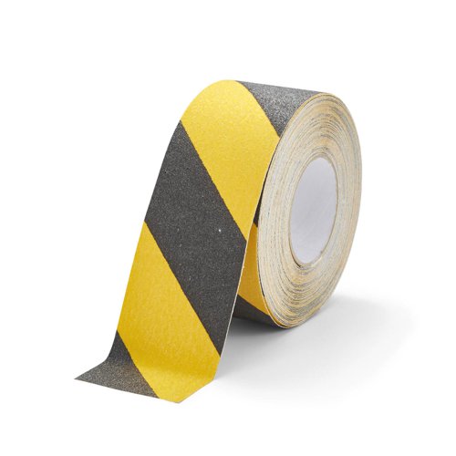 Durable DURALINE® GRIP Floor Marking Tape 75mm Yellow/Black - Pack of 1