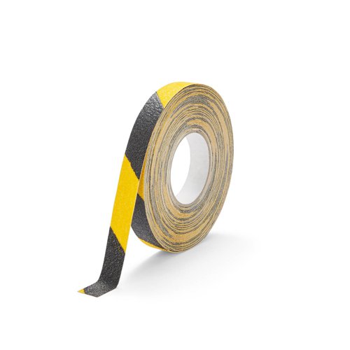 Durable DURALINE® GRIP+ Floor Marking Tape 25mm Yellow/Black - Pack of 1