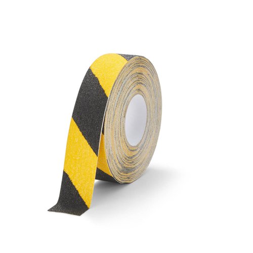 Durable DURALINE® GRIP+ Floor Marking Tape 50mm Yellow/Black - Pack of 1