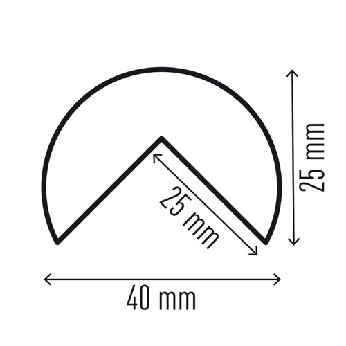 Durable Corner Protection Profile C25R 1 Metre