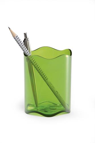 Durable Trend Pen Cup Transparent Light Green Pack of 1