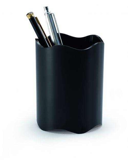 Durable Vivid Pen Pot Plastic Black - 1701235060