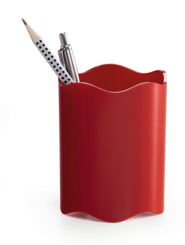Durable TREND Pen Pot & Pencil Holder for Desk Organisation Red - 1701235080