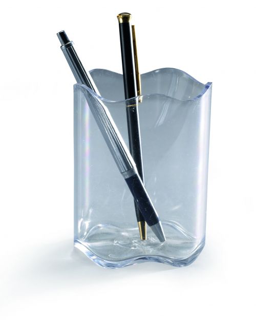 Durable Trend Pen Cup Transparent Pack of 1