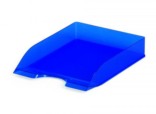 Durable Letter Tray BASIC Transparent Blue - Pack of 1  1701673540
