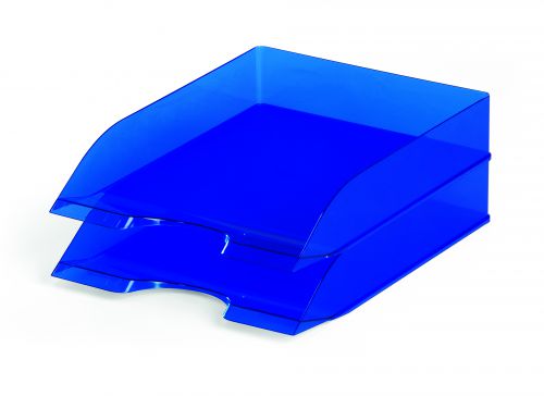 Durable Letter Tray BASIC Transparent Blue - Pack of 1