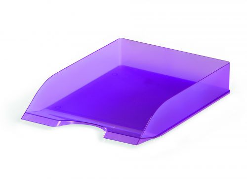 Durable Letter Tray BASIC Transparent Purple - Pack of 1  1701673992