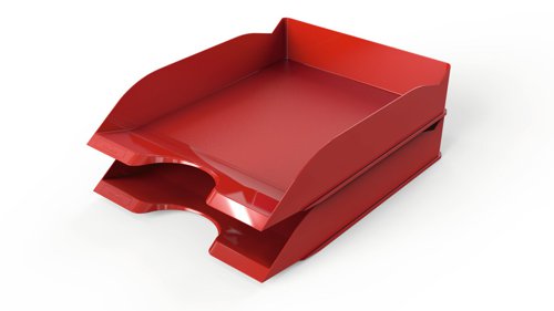 Durable ECO Stackable Letter Tray for Filing A4 Documents Red - 1701674080