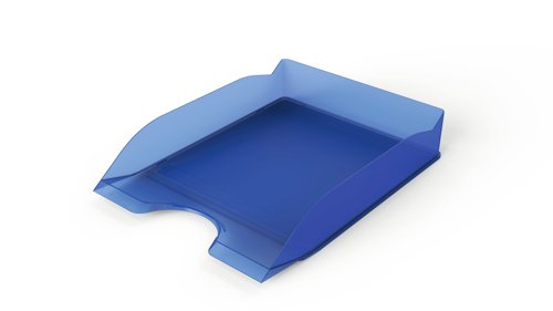 Durable NEW Letter Tray Transparent Blue