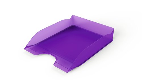 Durable NEW Letter Tray Clear Purple