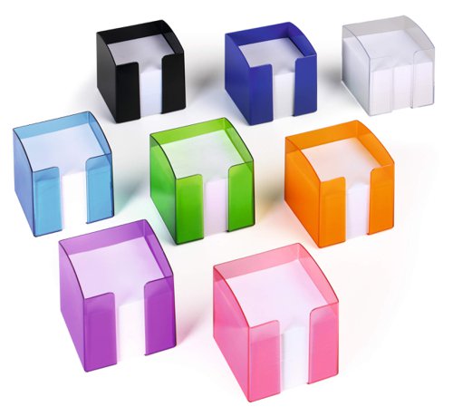 Durable TREND 800 Sheet Note Box Transparent Memo Pad Cube - Clear Green  1701682017