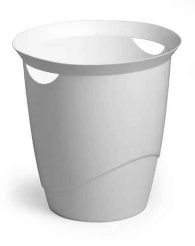 Durable TREND Plastic Waste Recycling Bin - 16 Litre - White