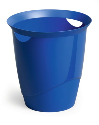 Durable TREND Waste Bin 16 Litre Capacity Stylish Home & Office Waste Basket Blue - 1701710040