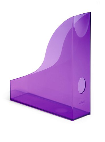 Durable Translucent Magazine Rack Document Desk File Organiser - A4 Clear Purple