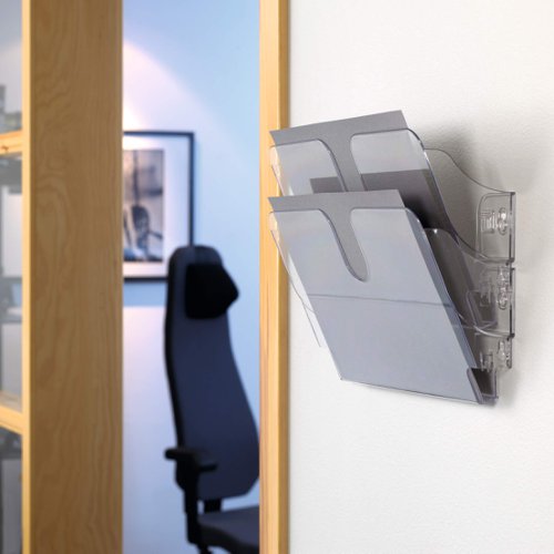 Durable FLEXIPLUS 2 A4 Landscape Literature Holder Wall Mounted Document Holder Clear - 1709014400