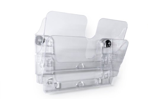 Durable A4 Magnetic Literature Holder - Dual Wall Display - FLEXIPLUS - Clear