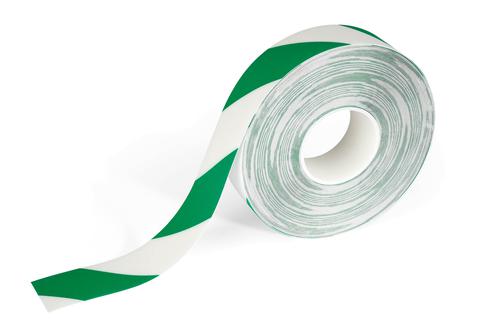 Durable DURALINE® Strong Floor Marking Tape Green/White 50mm x 30m  Pack of 1