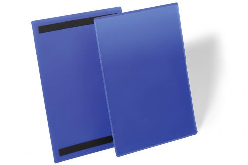 Durable Magnetic Document Sleeve A4 Portrait Dark Blue - Pack of 50