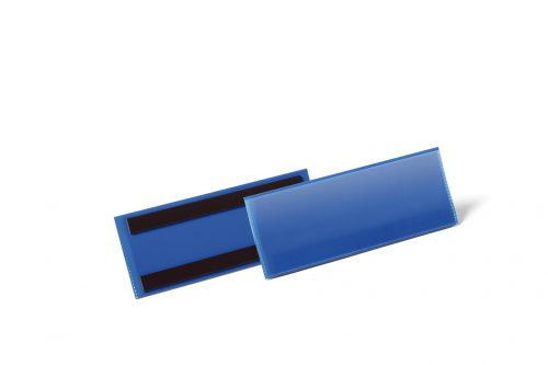 Durable Magnetic Document Pouch 210x74mm Dark Blue - Pack of 50
