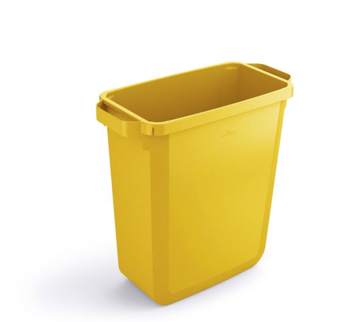 Durable Durabin 60 Litre Waste Bin Yellow Pack of 1
