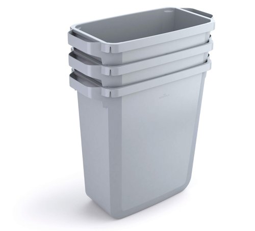 Durable Durabin Slim Bin 60 Litres Grey Ref S10496050