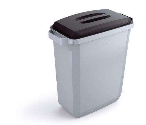 Durable Durabin Slim Bin 60 Litres Grey Ref S10496050