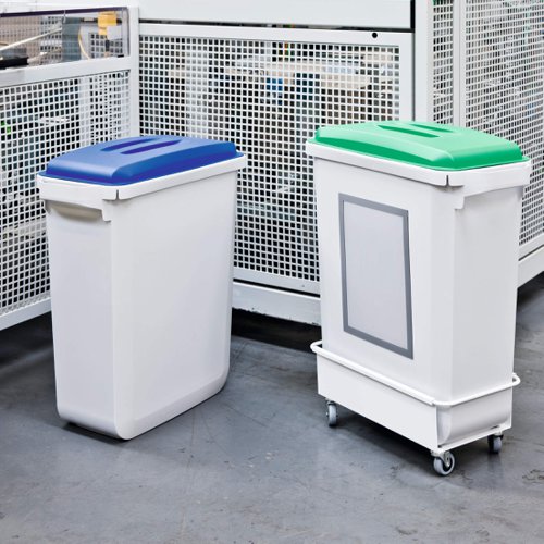 Durable Lid for use with the Durabin Rectangular Waste Bin 60 Litre. The lid is food-safe according to EU Regulation no. 1935/2004/EC. The lid measures 501x272x57.5mm and is 100% recyclable.