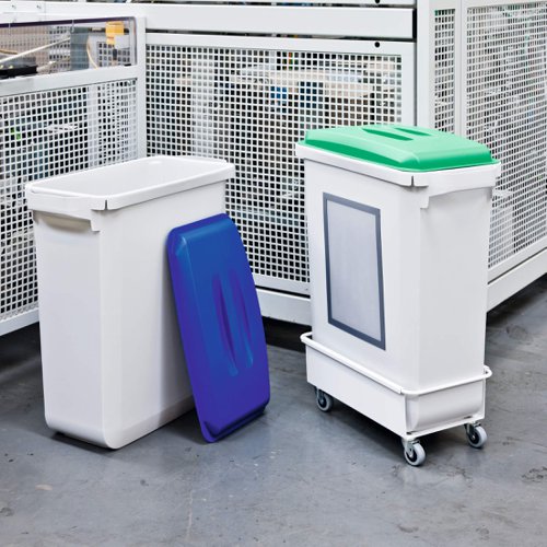 Durable Lid for use with the Durabin Rectangular Waste Bin 60 Litre. The lid is food-safe according to EU Regulation no. 1935/2004/EC. The lid measures 501x272x57.5mm and is 100% recyclable.